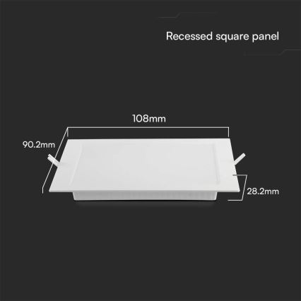 LED Ugradbena lampa SAMSUNG CHIP LED/3W/230V 3000K 9x9 cm bela