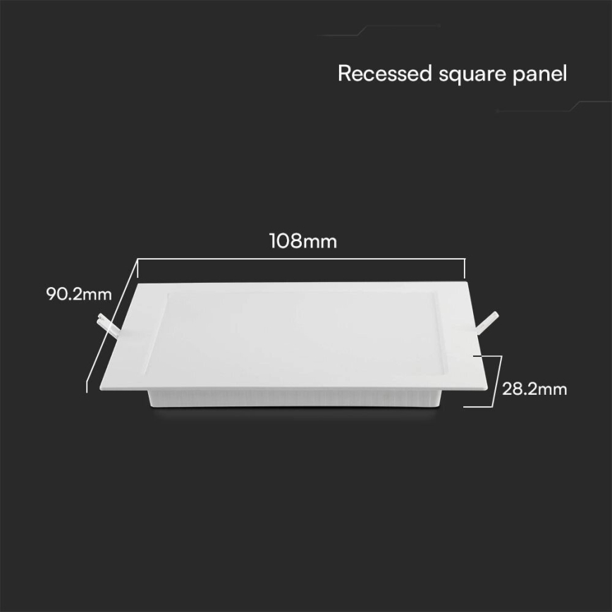 LED Ugradbena lampa SAMSUNG CHIP LED/3W/230V 3000K 9x9 cm bela
