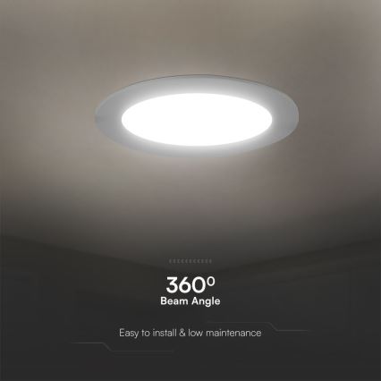 LED Ugradbena lampa SAMSUNG CHIP LED/3W/230V 3000K pr. 9,5 cm bela