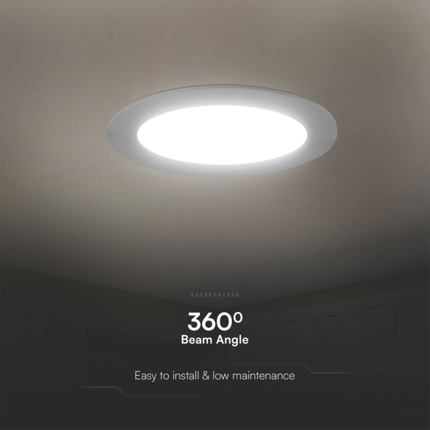 LED Ugradbena lampa SAMSUNG CHIP LED/3W/230V 3000K pr. 9,5 cm bela