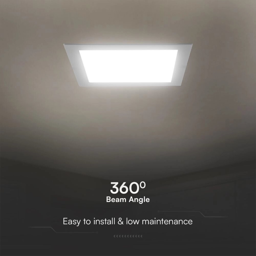 LED Ugradbena lampa SAMSUNG CHIP LED/3W/230V 6500K 9x9 cm bela