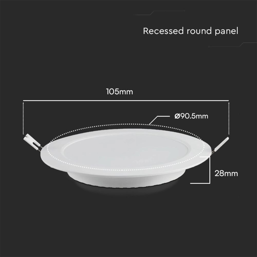 LED Ugradbena lampa SAMSUNG CHIP LED/3W/230V 6500K pr. 9,5 cm bela