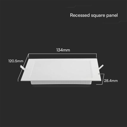 LED Ugradbena lampa SAMSUNG CHIP LED/6W/230V 3000K 12x12 cm bela