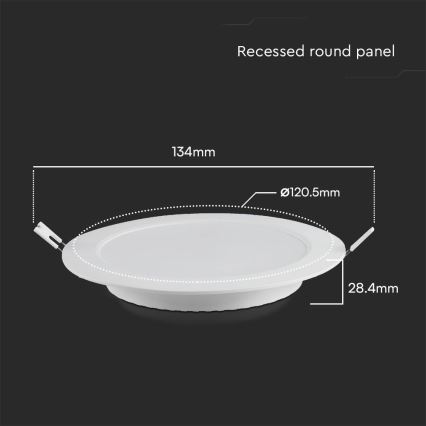 LED Ugradbena lampa SAMSUNG CHIP LED/6W/230V 3000K pr. 12 cm bela