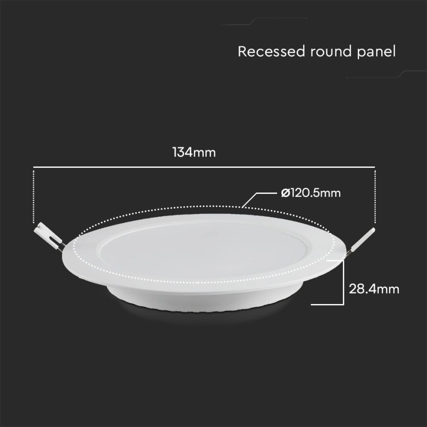 LED Ugradbena lampa SAMSUNG CHIP LED/6W/230V 3000K pr. 12 cm bela