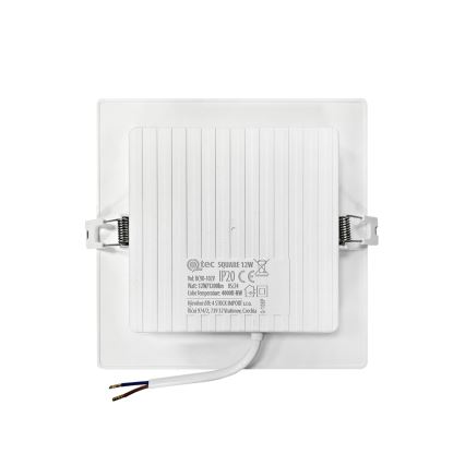 LED Ugradbena lampa SQUARE LED/12W/230V 4000K 17x17 cm bela