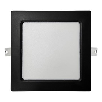 LED Ugradbena lampa SQUARE LED/12W/230V 4000K 17x17 cm crno