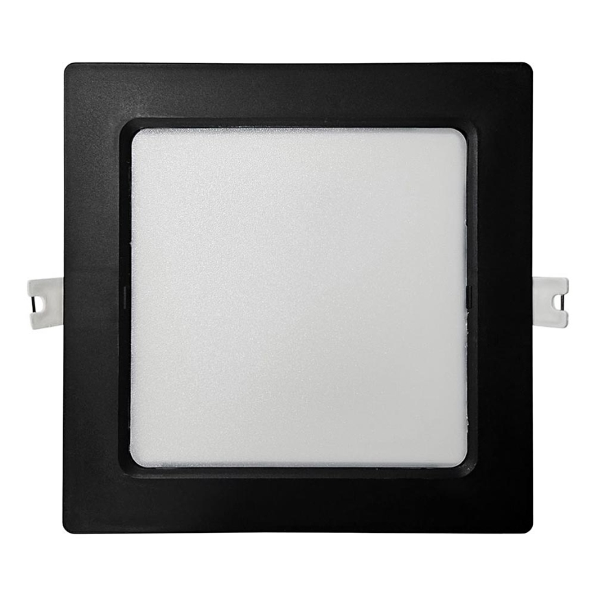 LED Ugradbena lampa SQUARE LED/12W/230V 4000K 17x17 cm crno