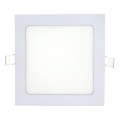 LED Ugradbena lampa SQUARE LED/12W/230V 4200K 16,8x16,8 cm bela