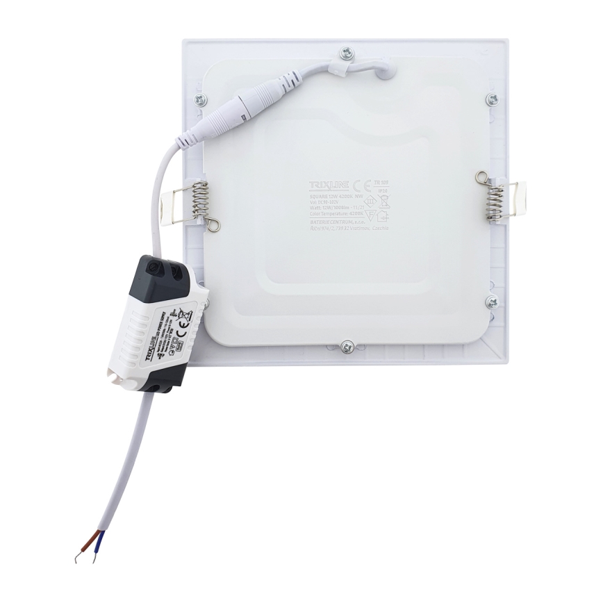 LED Ugradbena lampa SQUARE LED/12W/230V 4200K 16,8x16,8 cm bela