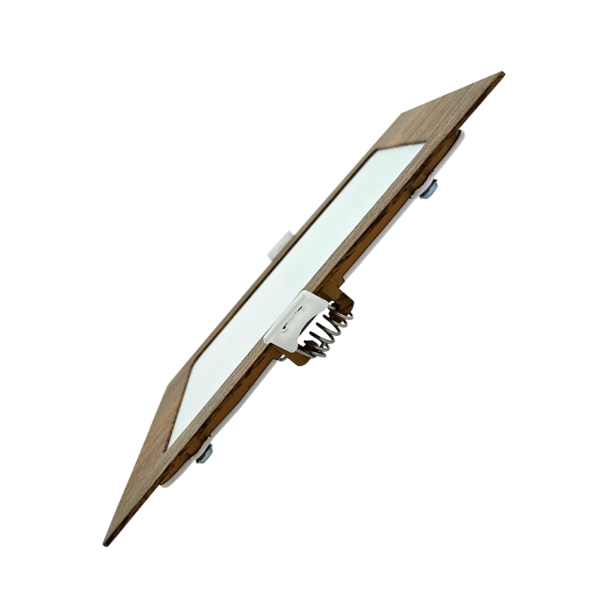 LED Ugradbena lampa SQUARE LED/12W/230V 4200K 16,8x16,8 cm braon