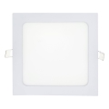 LED Ugradbena lampa SQUARE LED/15W/230V 4200K 18,8x18,8 cm bela