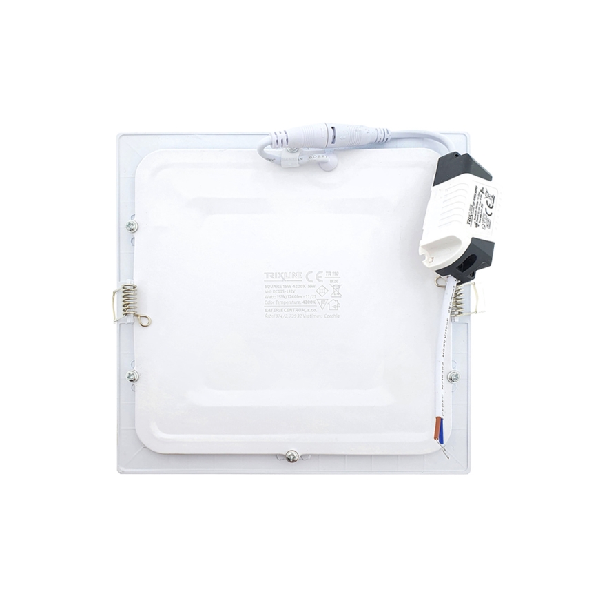 LED Ugradbena lampa SQUARE LED/15W/230V 4200K 18,8x18,8 cm bela