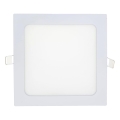 LED Ugradbena lampa SQUARE LED/15W/230V 6500K 18,8x18,8 cm bela