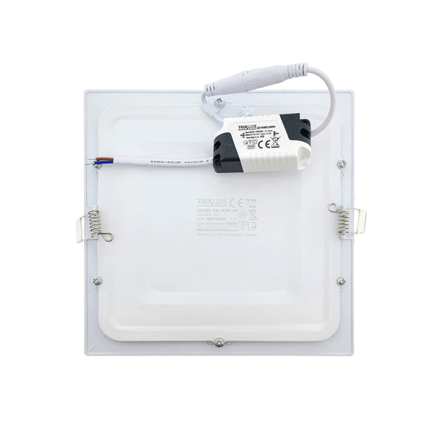 LED Ugradbena lampa SQUARE LED/15W/230V 6500K 18,8x18,8 cm bela
