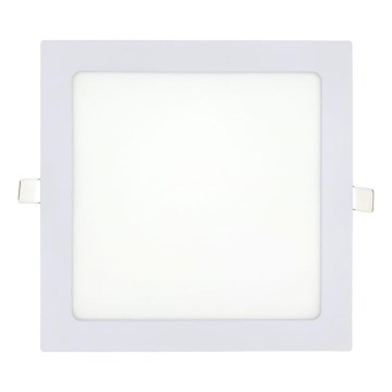 LED Ugradbena lampa SQUARE LED/18W/230V 2700K 22x22 cm bela