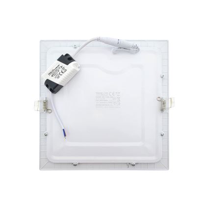 LED Ugradbena lampa SQUARE LED/18W/230V 2700K 22x22 cm bela