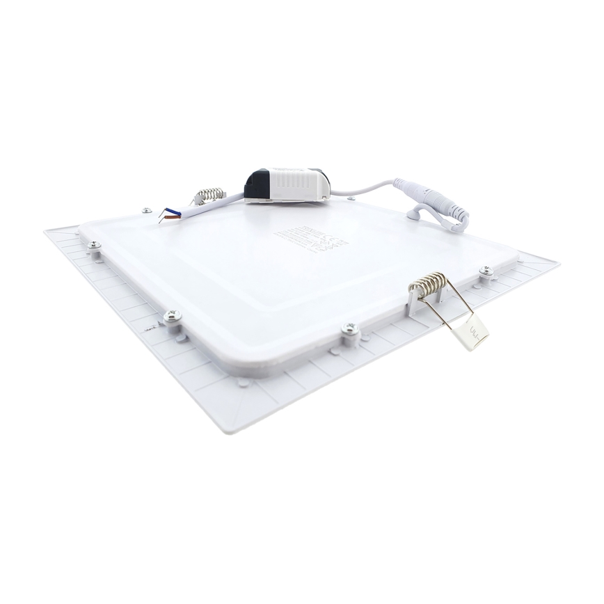 LED Ugradbena lampa SQUARE LED/18W/230V 2700K 22x22 cm bela