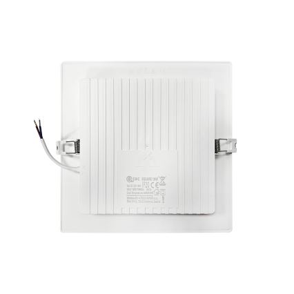 LED Ugradbena lampa SQUARE LED/18W/230V 4000K 22x22 cm bela