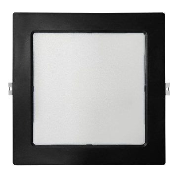 LED Ugradbena lampa SQUARE LED/18W/230V 4000K 22x22 cm crno