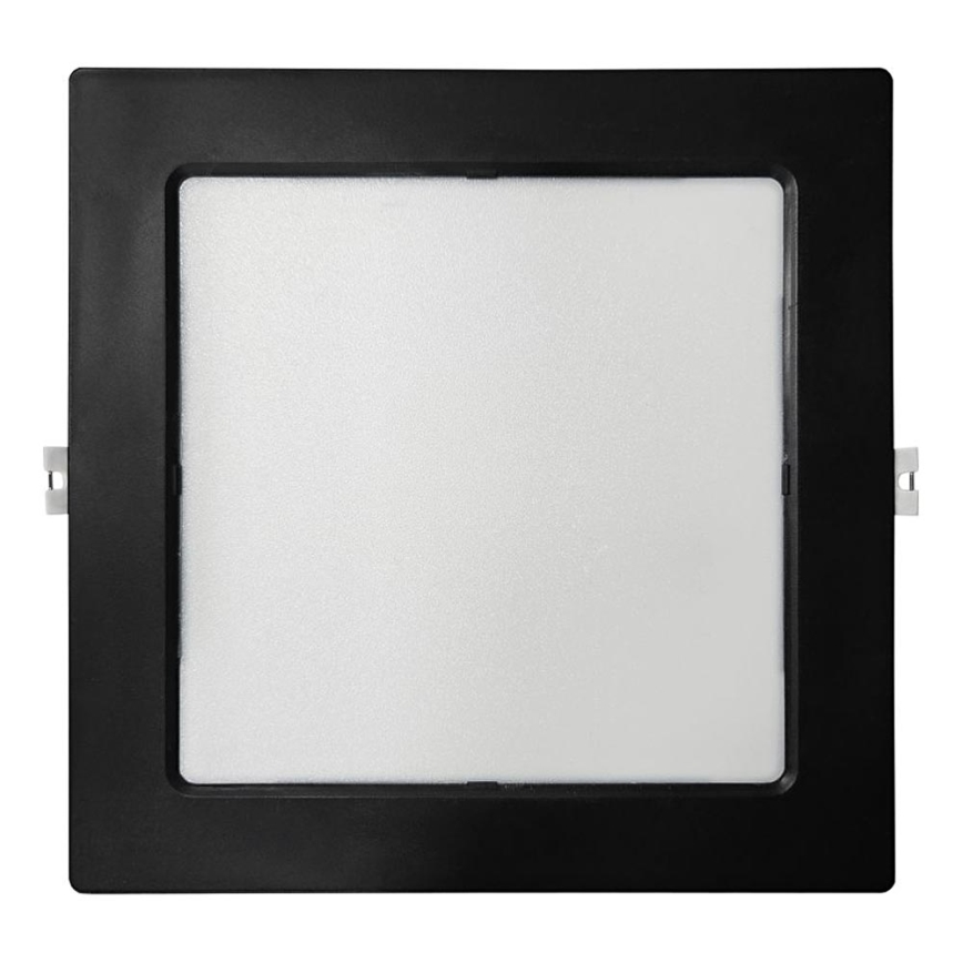 LED Ugradbena lampa SQUARE LED/18W/230V 4000K 22x22 cm crno