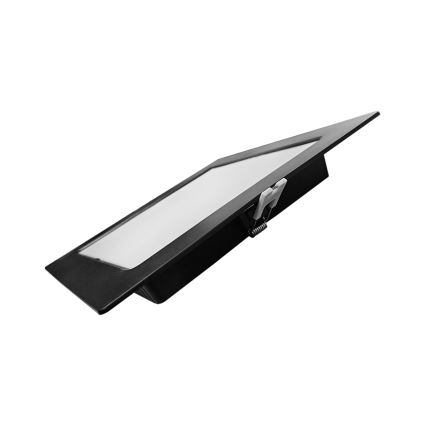 LED Ugradbena lampa SQUARE LED/18W/230V 4000K 22x22 cm crno