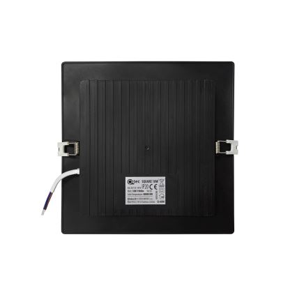 LED Ugradbena lampa SQUARE LED/18W/230V 4000K 22x22 cm crno