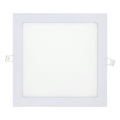 LED Ugradbena lampa SQUARE LED/18W/230V 4200K 22x22 cm bela