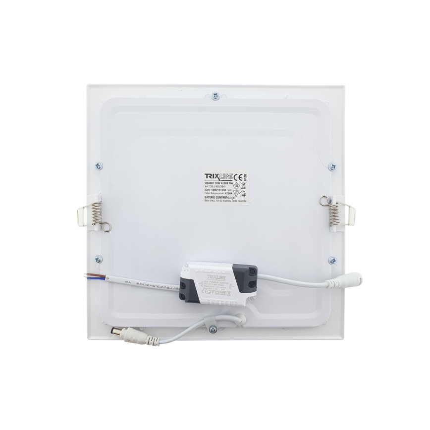 LED Ugradbena lampa SQUARE LED/18W/230V 4200K 22x22 cm bela