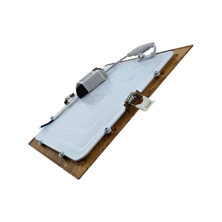 LED Ugradbena lampa SQUARE LED/18W/230V 4200K 22x22 cm braon