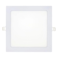 LED Ugradbena lampa SQUARE LED/18W/230V 6500K 22x22 cm bela
