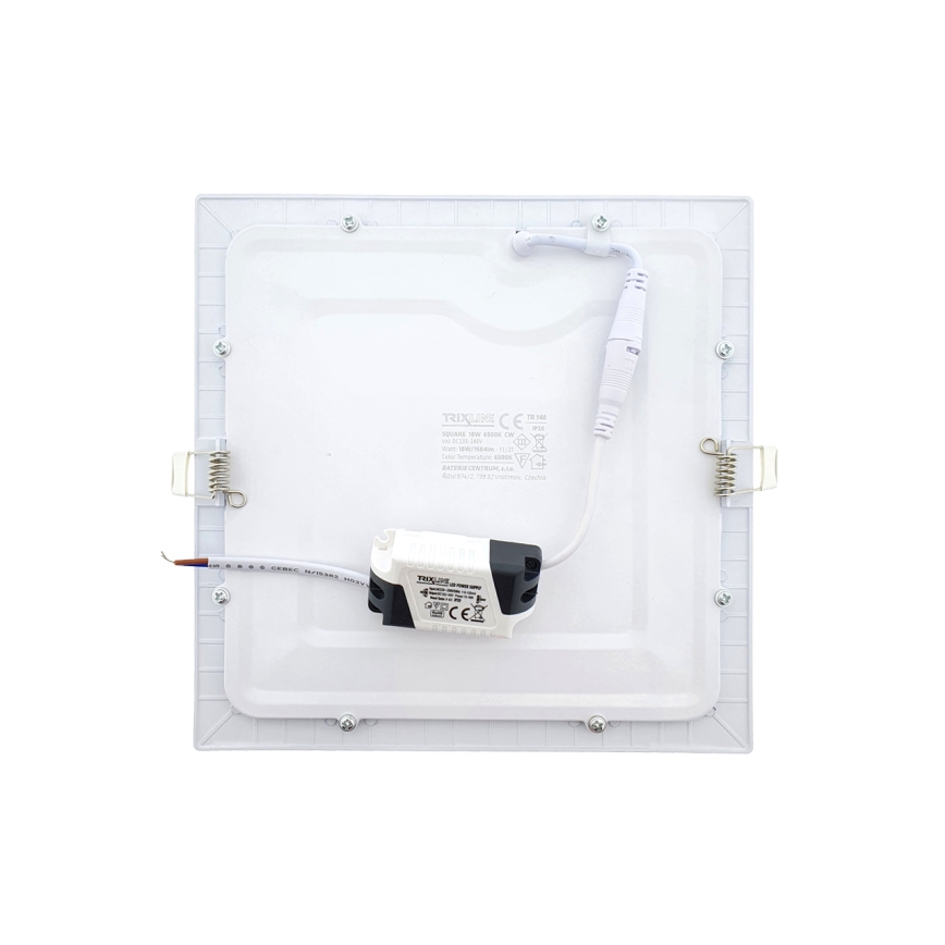 LED Ugradbena lampa SQUARE LED/18W/230V 6500K 22x22 cm bela