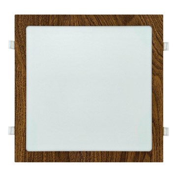 LED Ugradbena lampa SQUARE LED/24W/230V 4200K 29,2x29,2 cm braon