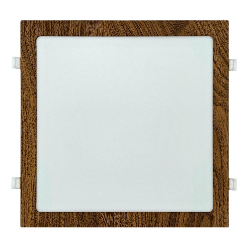 LED Ugradbena lampa SQUARE LED/24W/230V 4200K 29,2x29,2 cm braon