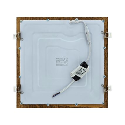 LED Ugradbena lampa SQUARE LED/24W/230V 4200K 29,2x29,2 cm braon