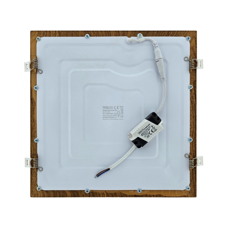 LED Ugradbena lampa SQUARE LED/24W/230V 4200K 29,2x29,2 cm braon