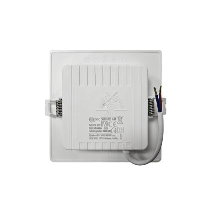LED Ugradbena lampa SQUARE LED/6W/230V 4000K 12x12 cm bela