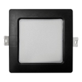 LED Ugradbena lampa SQUARE LED/6W/230V 4000K 12x12 cm crno