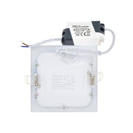 LED Ugradbena lampa SQUARE LED/6W/230V 4200K 11,8x11,8 cm bela