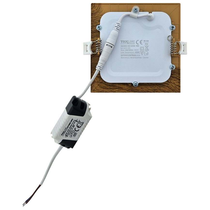 LED Ugradbena lampa SQUARE LED/6W/230V 4200K 11,8x11,8 cm braon