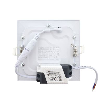 LED Ugradbena lampa SQUARE LED/6W/230V 6500K 11,8x11,8 cm bela