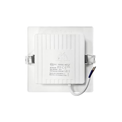 LED Ugradbena lampa SQUARE LED/9W/230V 4000K 14,5x14,5 cm bela
