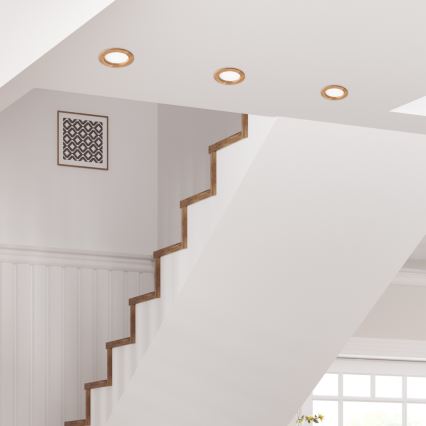 LED Ugradbena lampa WOODY SPOT LED/12,5W/230V 3000K hrast ø 16 cm