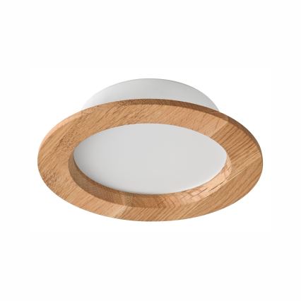 LED Ugradbena lampa WOODY SPOT LED/12,5W/230V 3000K hrast ø 16 cm