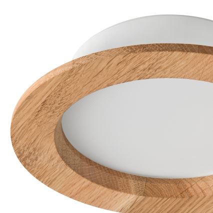 LED Ugradbena lampa WOODY SPOT LED/12,5W/230V 3000K hrast ø 16 cm