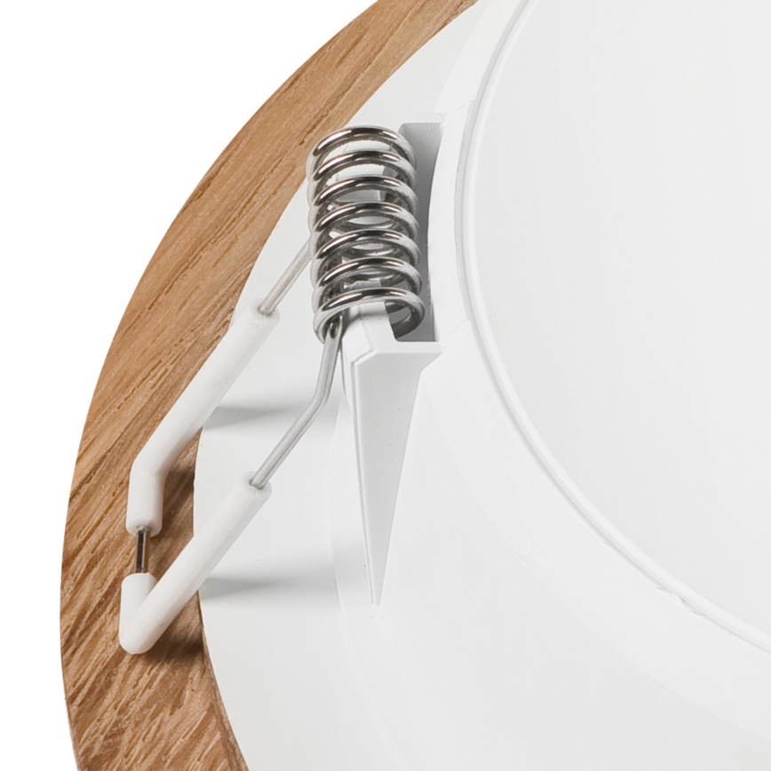 LED Ugradbena lampa WOODY SPOT LED/12,5W/230V 3000K hrast ø 16 cm