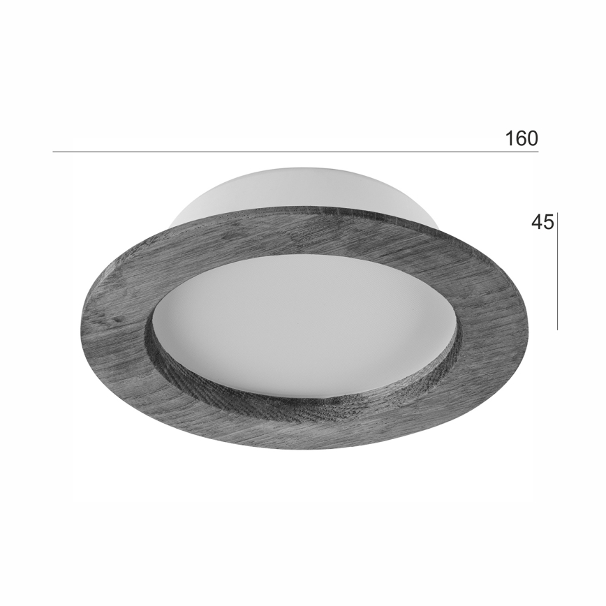 LED Ugradbena lampa WOODY SPOT LED/12,5W/230V 3000K orah ø 16 cm
