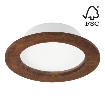 LED Ugradbena lampa WOODY SPOT LED/12,5W/230V 3000K trešnja ø 16 cm