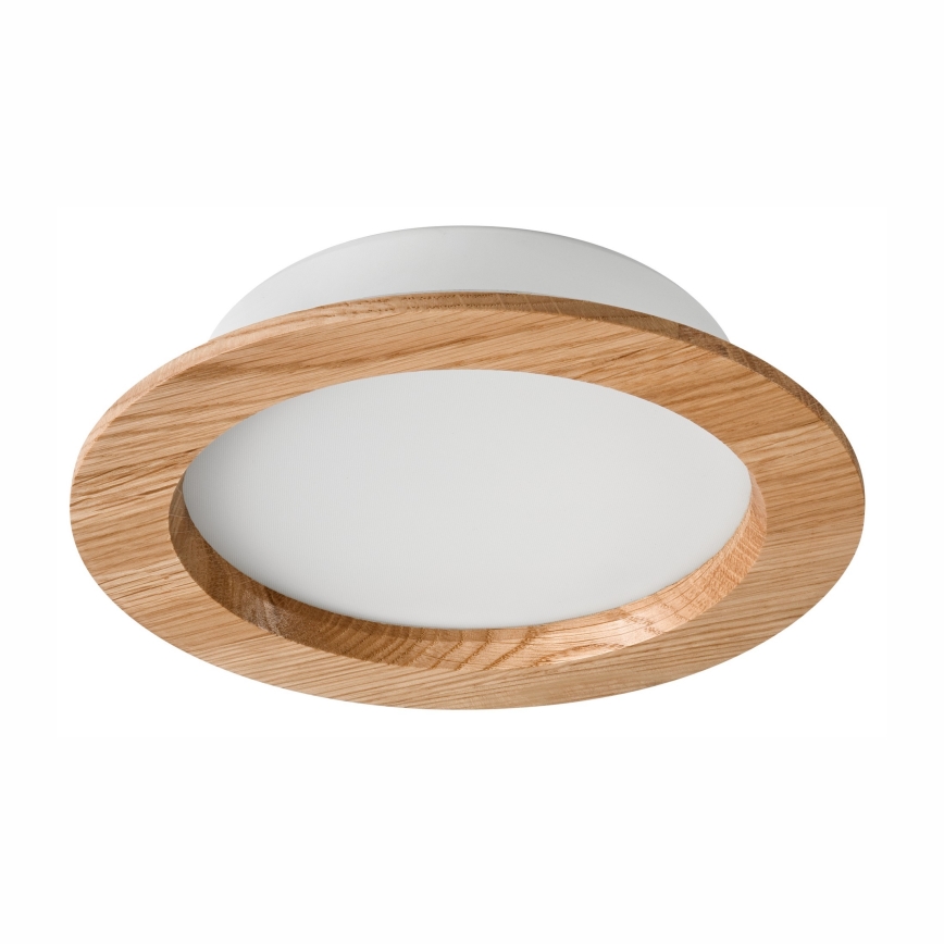 LED Ugradbena lampa WOODY SPOT LED/16,5W/230V 4000K hrast ø 18,5 cm