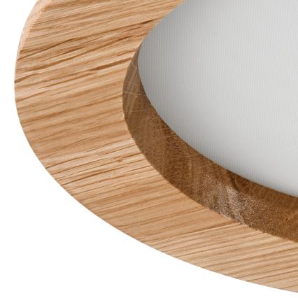 LED Ugradbena lampa WOODY SPOT LED/16,5W/230V 4000K hrast ø 18,5 cm